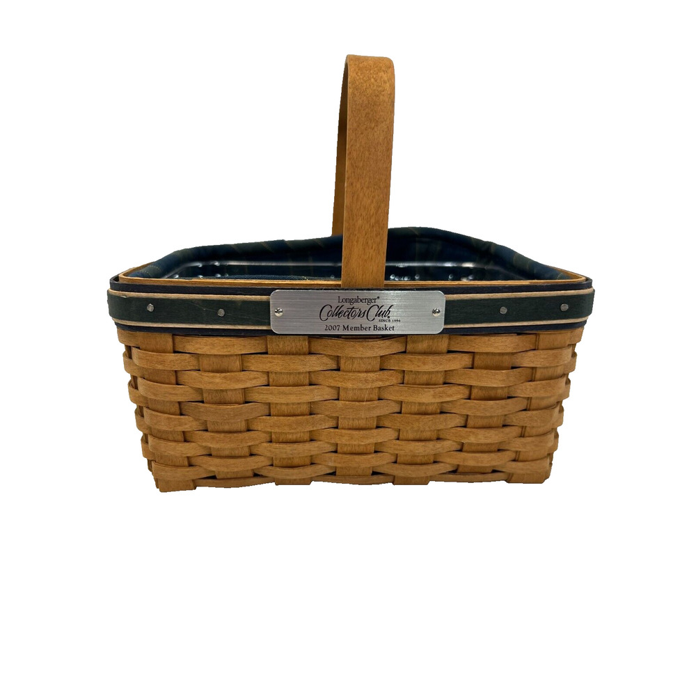 2007 Longaberger Collector's Club Member Basket w/Liner & Protector